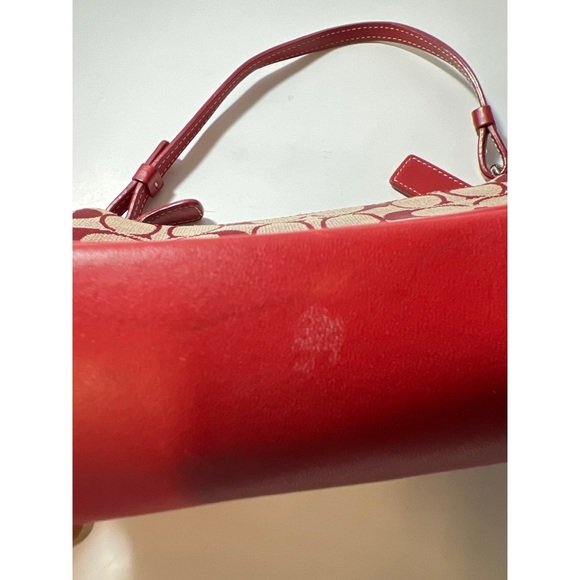 Coach Red Signature Shoulder Bag - Picture 10 of 13